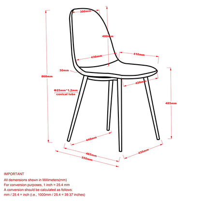 Olly | Mid-Century Modern Gray Dining Chairs, Set of 4, Fabric, 202-606GY