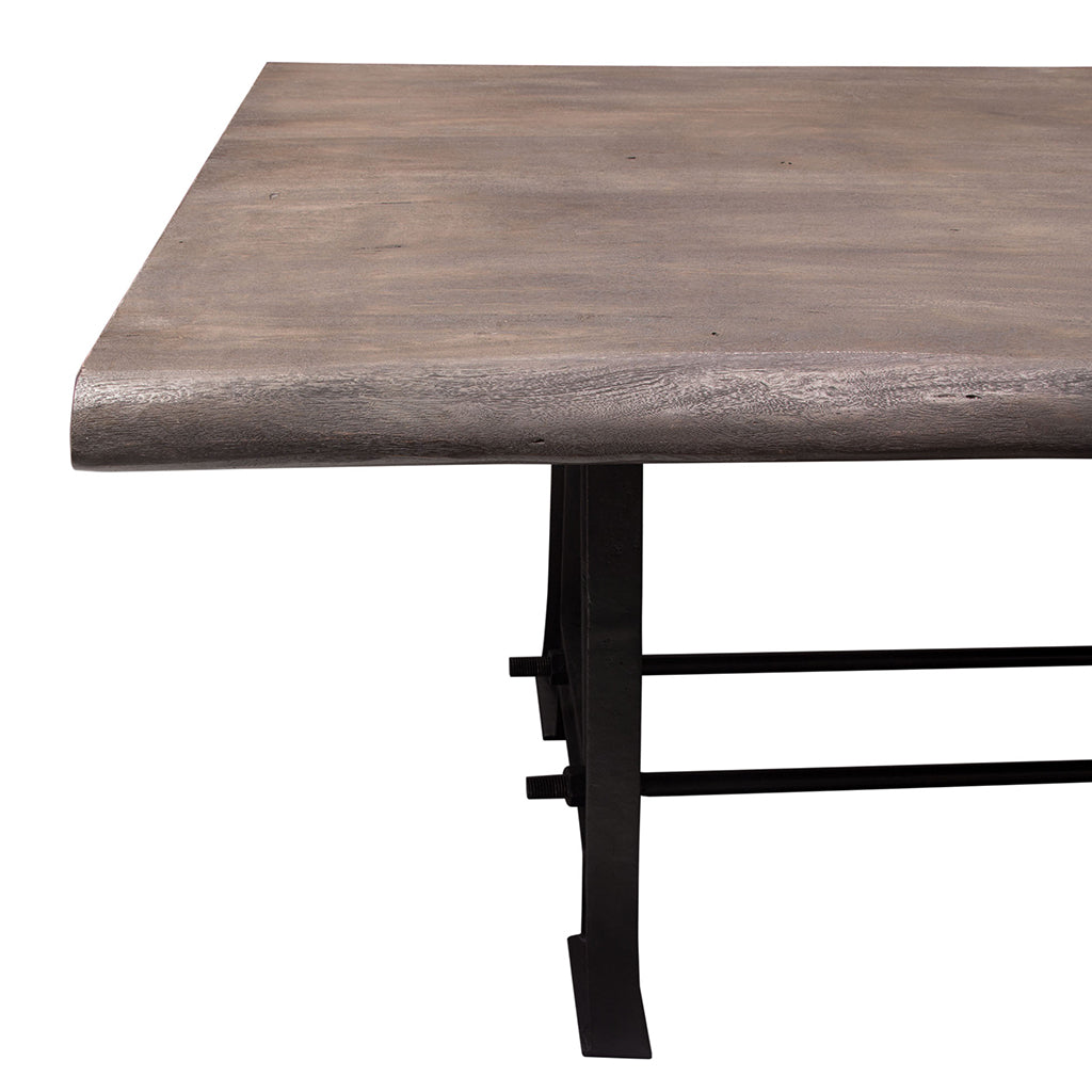 87" x 39" Artesia Dining Table, Live Edge Shape, Acacia Wood, 6 Seater