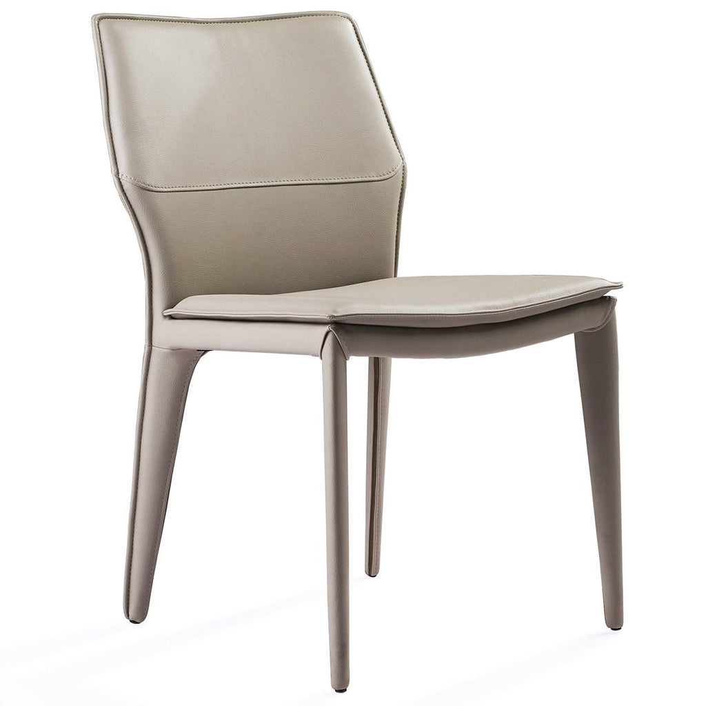 Miranda Dining Chair, Set of 2, Light Gray, Faux Leather, Steel Legs, DC1475-LGRY Brand: Whiteline Modern Living Size: 19inW x 24inD x 33inH, Weight: 16lb, Material: Faux leather & steel legs Color: Light Gray, Assembly Required: No, Weather Resistant: No