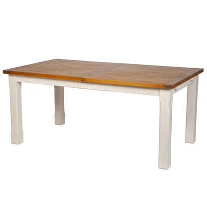 Sullivan | 72"-90" Pine Extendable Dining Table, White Legs, 8 Seater, RPM-T08-32