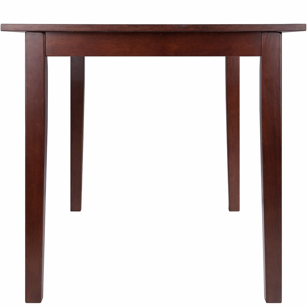 Winsome Perrone Drop Leaf Dining Table, Rectangular, Walnut, 94831 Size: 47.72inW x 30.16inD x 29.13inH; Weight: 52lb; Shape: Rectangular Material: Walnut; Seating Capacity: Seats 4-6 people; Color: Dark wood color